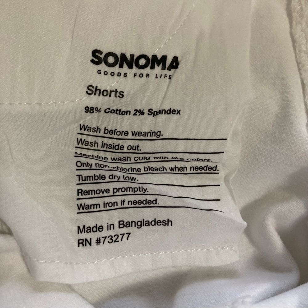 Sonoma Goods for Life White Denim Cuffed High Rise Shorts Women’s Size 8 NWT - Picture 7 of 10